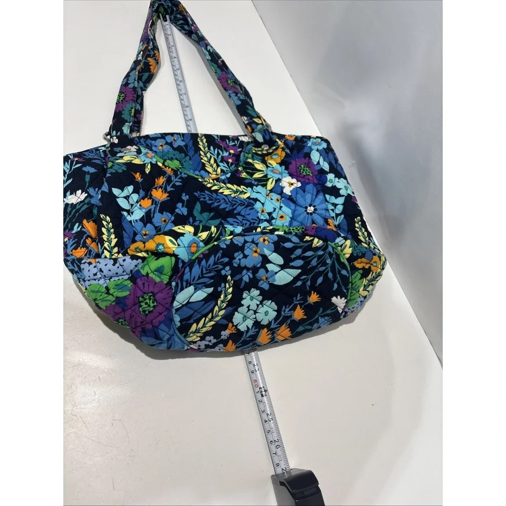 Vera Bradley Glenna Satchel Bag In Midnight Blues Pockets Shoulder Bag